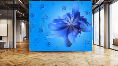 Blue-abstract-background-1 Wall mural