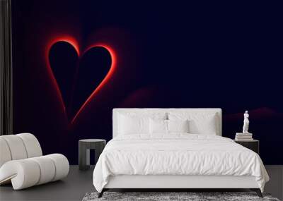 heart in the dark Wall mural