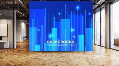 Lines composed of glowing backgrounds, abstract vector background Wall mural