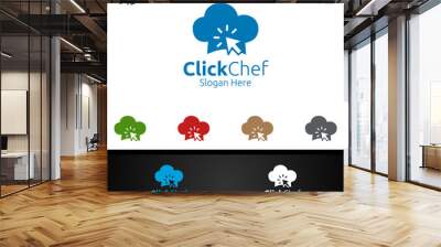 Click Food Logo for Restaurant or Cafe Wall mural