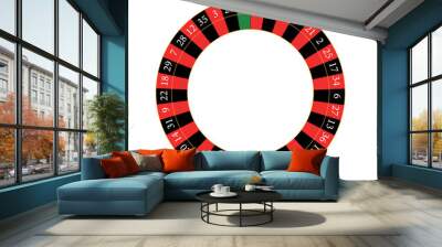 Europeaan roulette illustrator numbers for play or gamble Wall mural