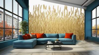 3d illustration The wheat field turned from green to golden yellow. Wall mural