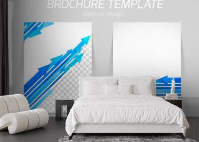 Flyer back and front template design Wall mural