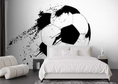 grunge soccer ball Wall mural