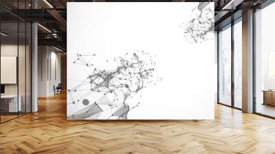 Polygonal background with triangles Wall mural