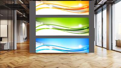 Set of colorful banners Wall mural