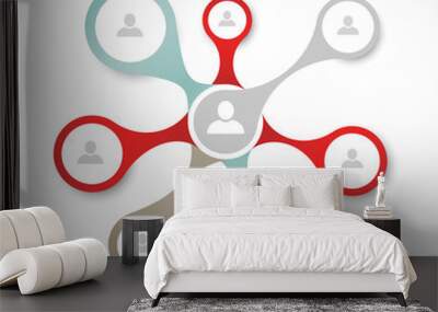 Social network concept Wall mural