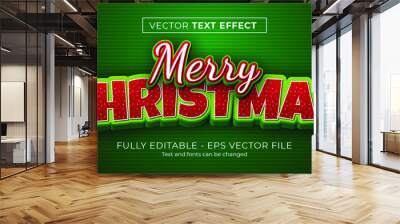 Merry christmas text effect Wall mural