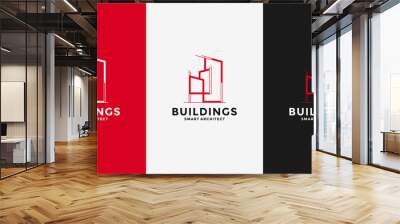 architect building logo design for your business Wall mural