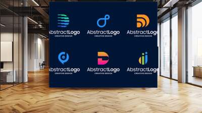 Creative letter D logo design collection Wall mural