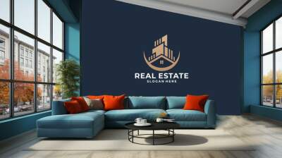 real estate logo design. Wall mural