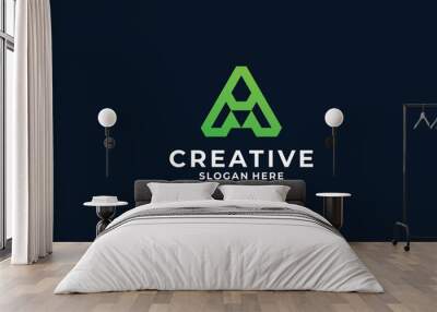 simple letter a logo design inspiration. Wall mural