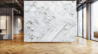 Abstract background of white plywood texture created with generative AI Wall mural