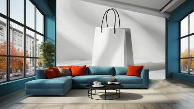 Simple Shopping Bag Mockup Isolated created with Generative AI Wall mural