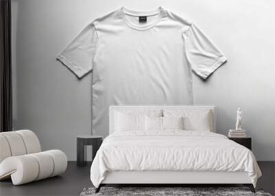 White Tshirt Mockup Isolated created with Generative AI Wall mural