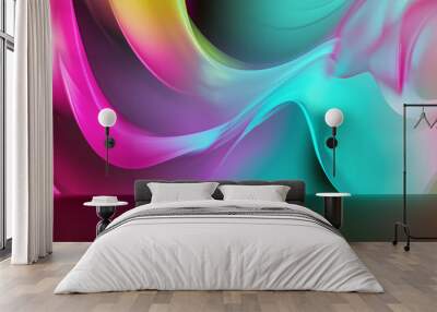 background bright abstract texture blank pattern colorful gradient light wallpaper graphic color blue design multicolor vivid art blur shape smooth purple illustration futuristic glow modern banner Wall mural