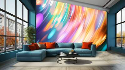 motion futuristic design speed transparent digital power beam magic curve wave shine movement technology graphic illustration flow fast blur spark swirl night modern color art stripe lens red space Wall mural