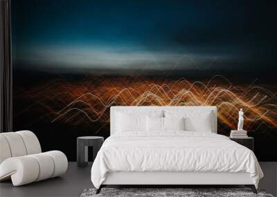 Abstract Wawy Long Exposure Photo Wall mural