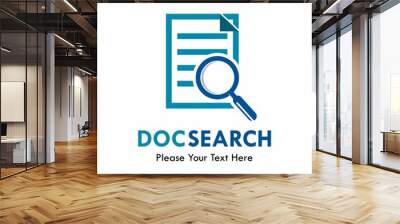 Doc search logo template illustration Wall mural