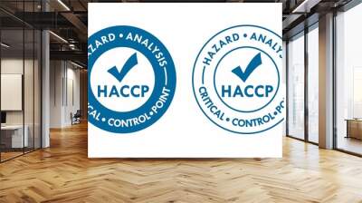 HACCP - Hazard Analysis and Critical Control Points logo template illustration Wall mural