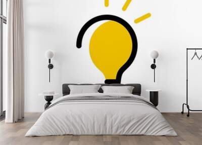 Idea question logo template illustration Wall mural