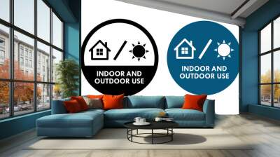 Indoor and outdoor use design badge template illustration Wall mural