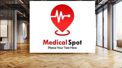 Medical spot logo template illustration Wall mural