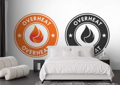 overheat design logo template illustration Wall mural