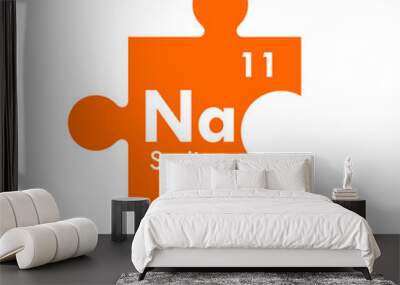 sodium icon set. vector template illustration  for web design Wall mural