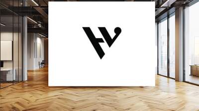 wh latter vector logo abstrack Wall mural