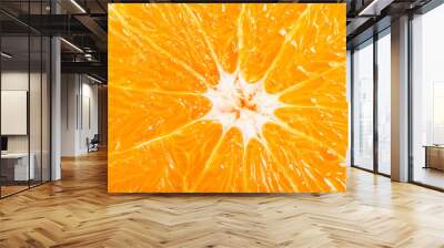  Slice of orange, macro, above view. Wall mural