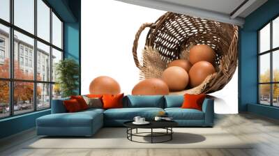 Fresh farm eggs. Wall mural