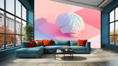 Human brain, mental health day concept Wall mural