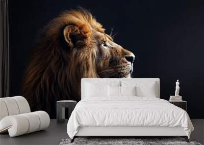 A majestic lion, symbol of strength and courage Wall mural