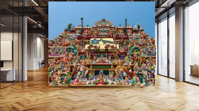 Chennai, India.  View of Arulmigu Kapaleeswarar Temple in Chennai. Wall mural