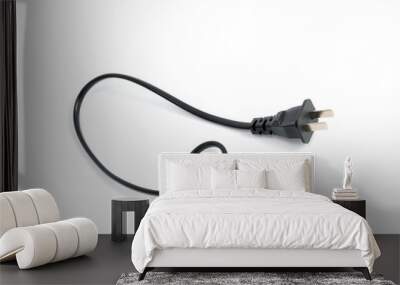 electrical plug isolated on white background Wall mural