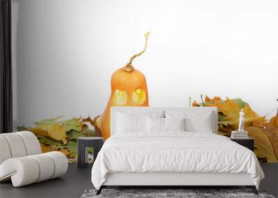 Glowing pumpkin Halloween on isolation. Wall mural