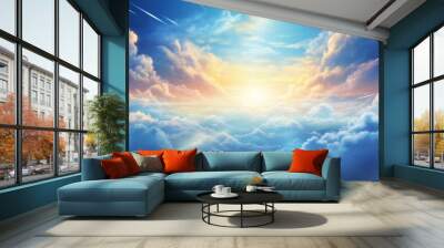 Heaven, paradise sky, enlightenment and spirituality Wall mural