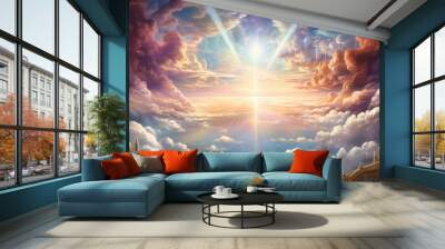 Heaven, paradise sky, enlightenment and spirituality Wall mural