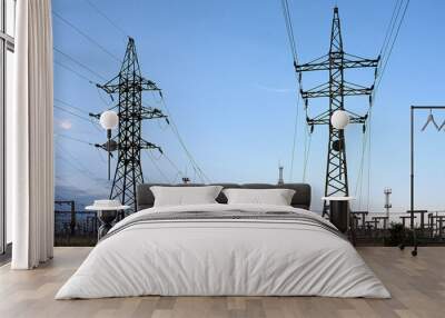 High voltage towers Wall mural