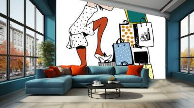 shopping Wall mural