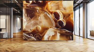 iced coffee texture with milk  Wall mural