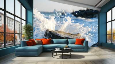 colorful sea waves splash 7 Wall mural