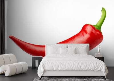 Red hot pepper pod isolated on transparent background. Wall mural