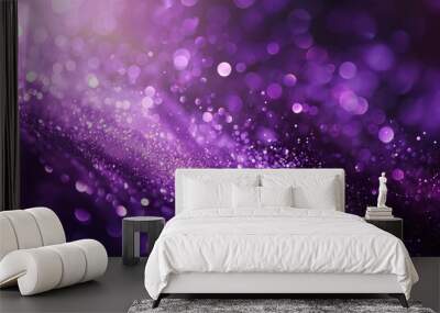 Purple violet abstract background with sparkles and shimmers Wall mural