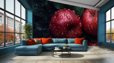 red apple background  Wall mural