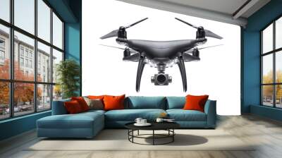 Dark drone isolated on a white background. Wall mural