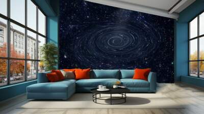 Starry Sky and black hole Wall mural