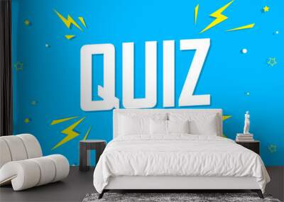 Quiz Time, poster design template, game banner, vector illustration Wall mural