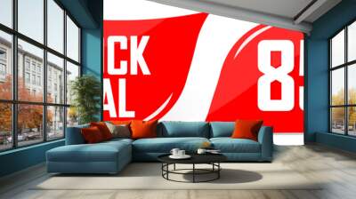 Shock Deal, 85% off, sale banners design template, discount tags, vector illustration Wall mural